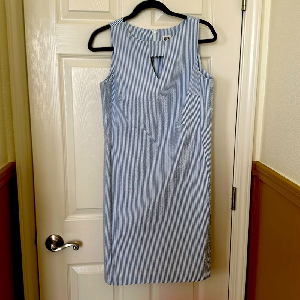 Anne Klein Seersucker Summer Dress, Size 6 Excellent Condition